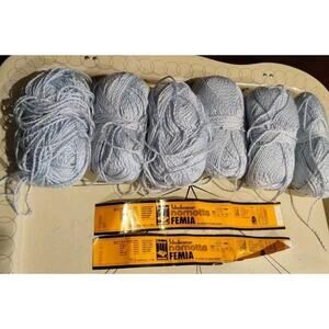 6 SK VINTAGE SCHACHENMAYR NOMOTTA FEMIA YARN 80% Acrylic 20% Viscose 50 g each